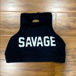Savage barbell sports bra size medium